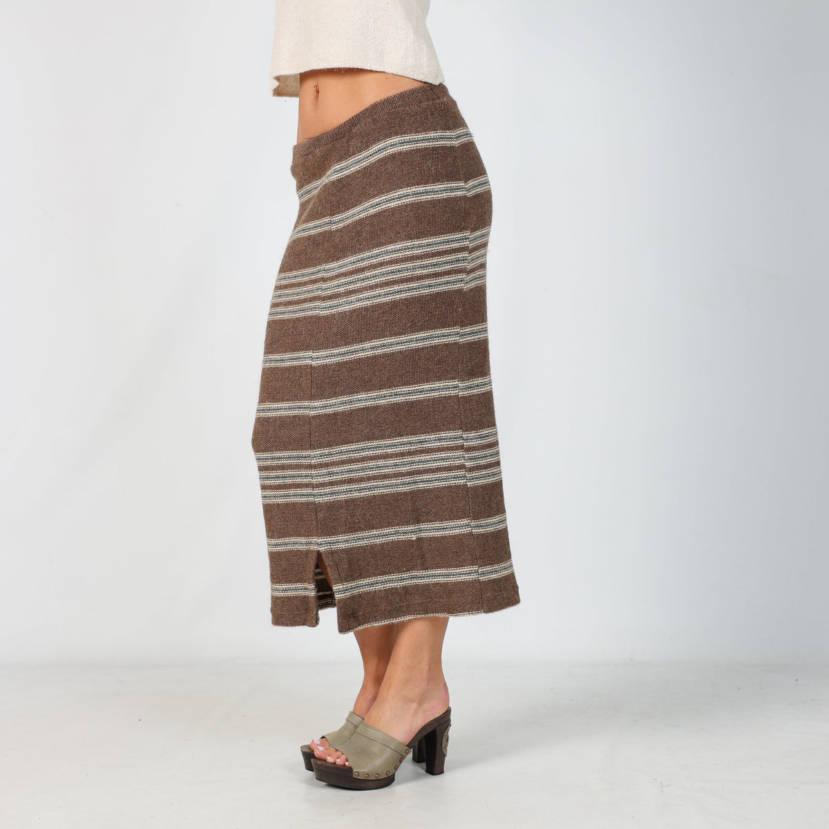 Brown Y2K Onyx Knitted Skirt (S)