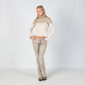 Brown Y2K Miss Sixty Woven Trousers Animal Print (S)