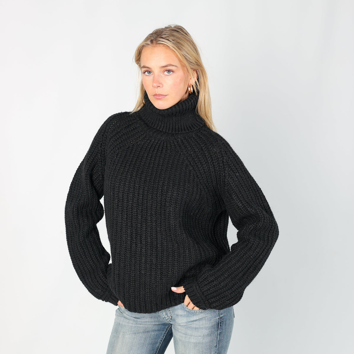 Black Y2K G-Star Knitted Jumper (M)