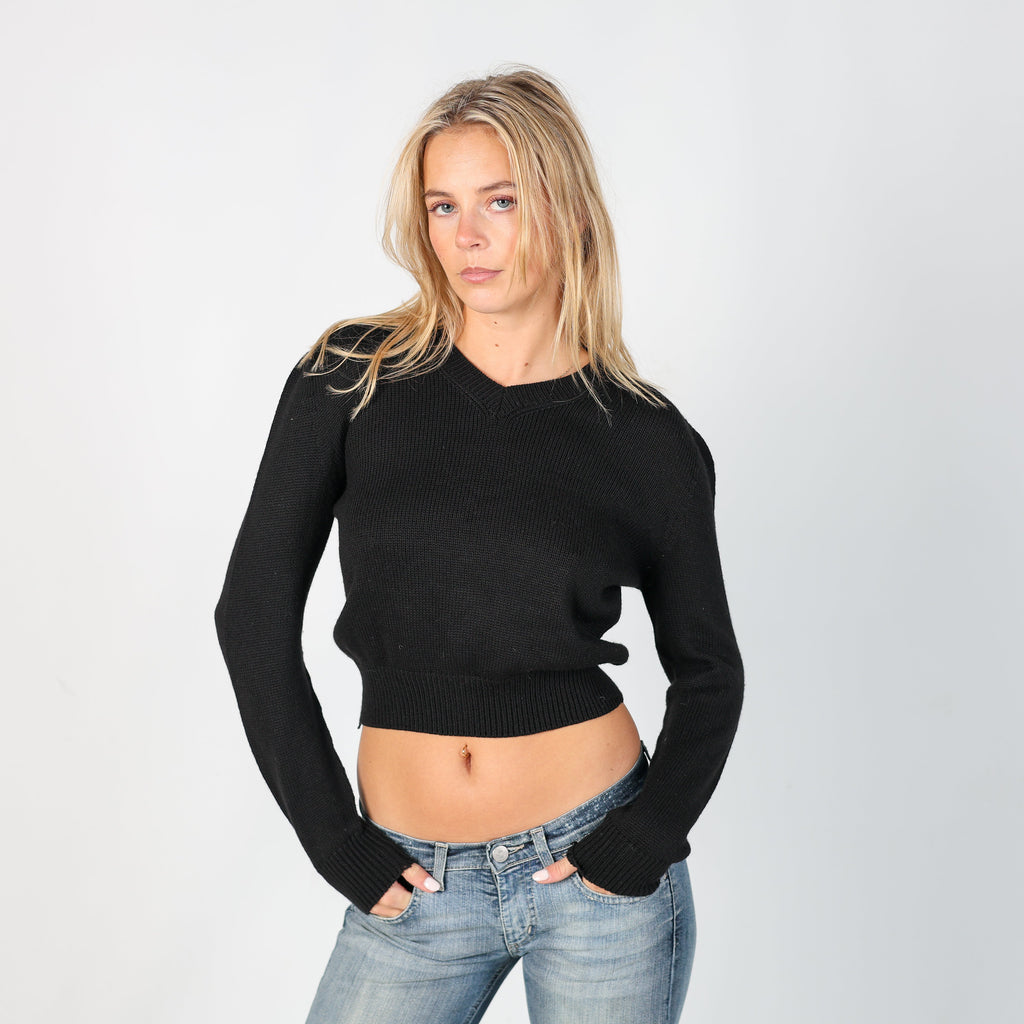 Black 90s United Colors of Benetton Knitted Jumper (S)