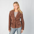 Brown Y2K Different Suede Jacket (S)