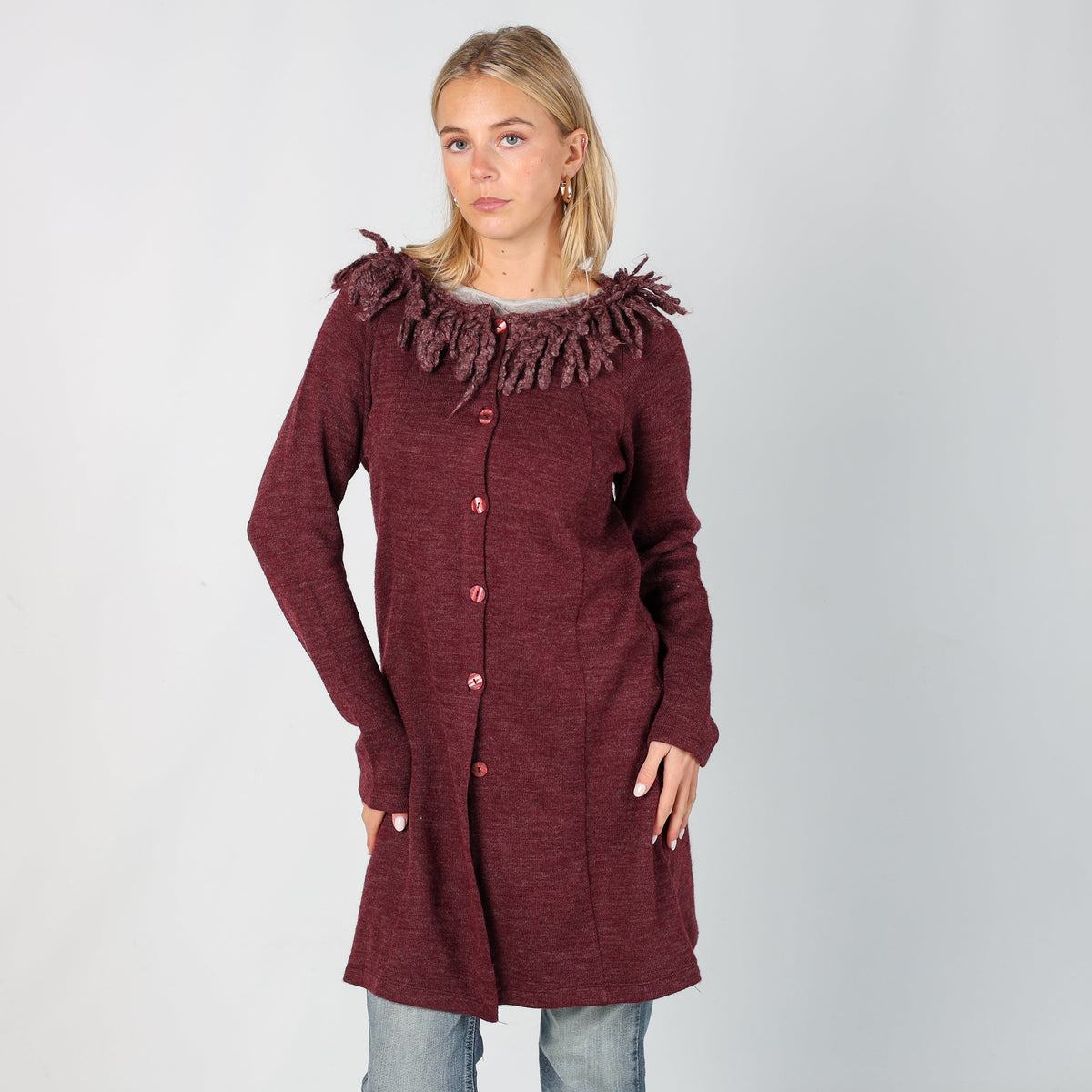 Purple Y2K Sara Glenzer Knitted Jumper (S)