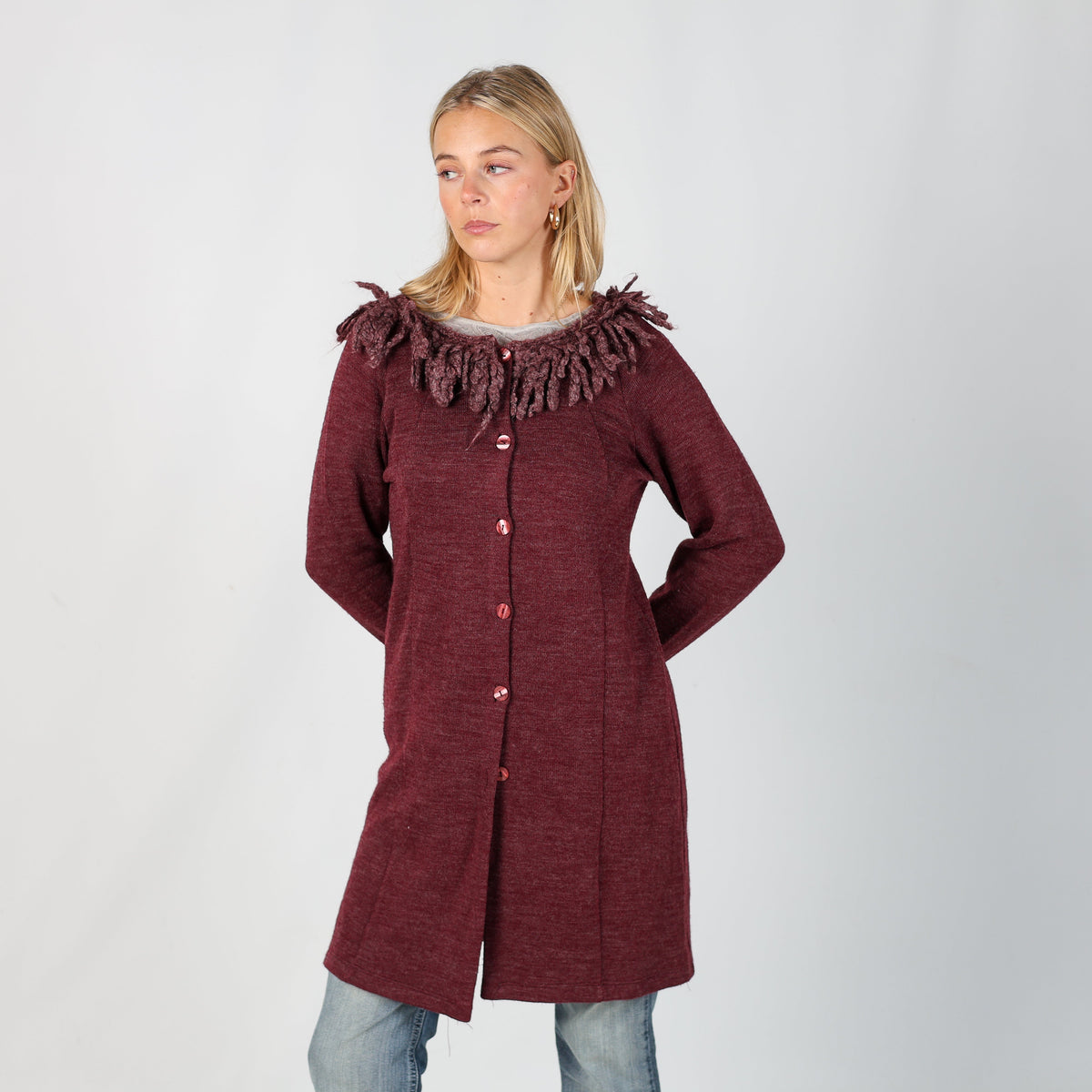 Purple Y2K Sara Glenzer Knitted Jumper (S)