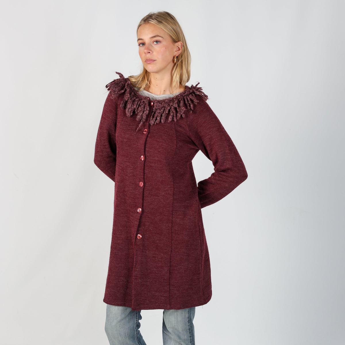 Purple Y2K Sara Glenzer Knitted Jumper (S)