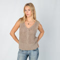 Beige Y2K Knitted Jumper (S)