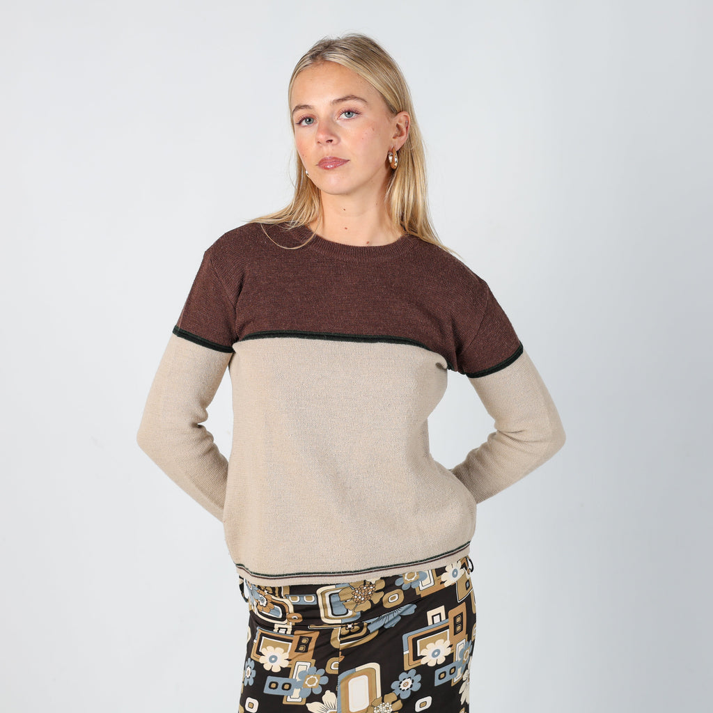 Brown Y2K Onyx Knitted Jumper (S)