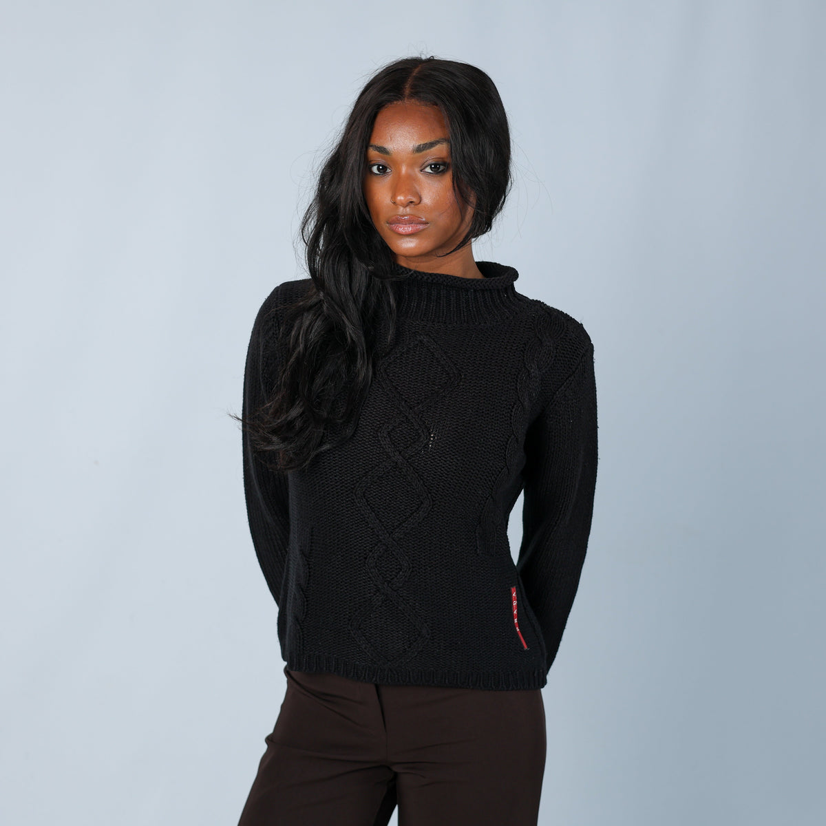 Black Y2K Prada Knitted Jumper (S)
