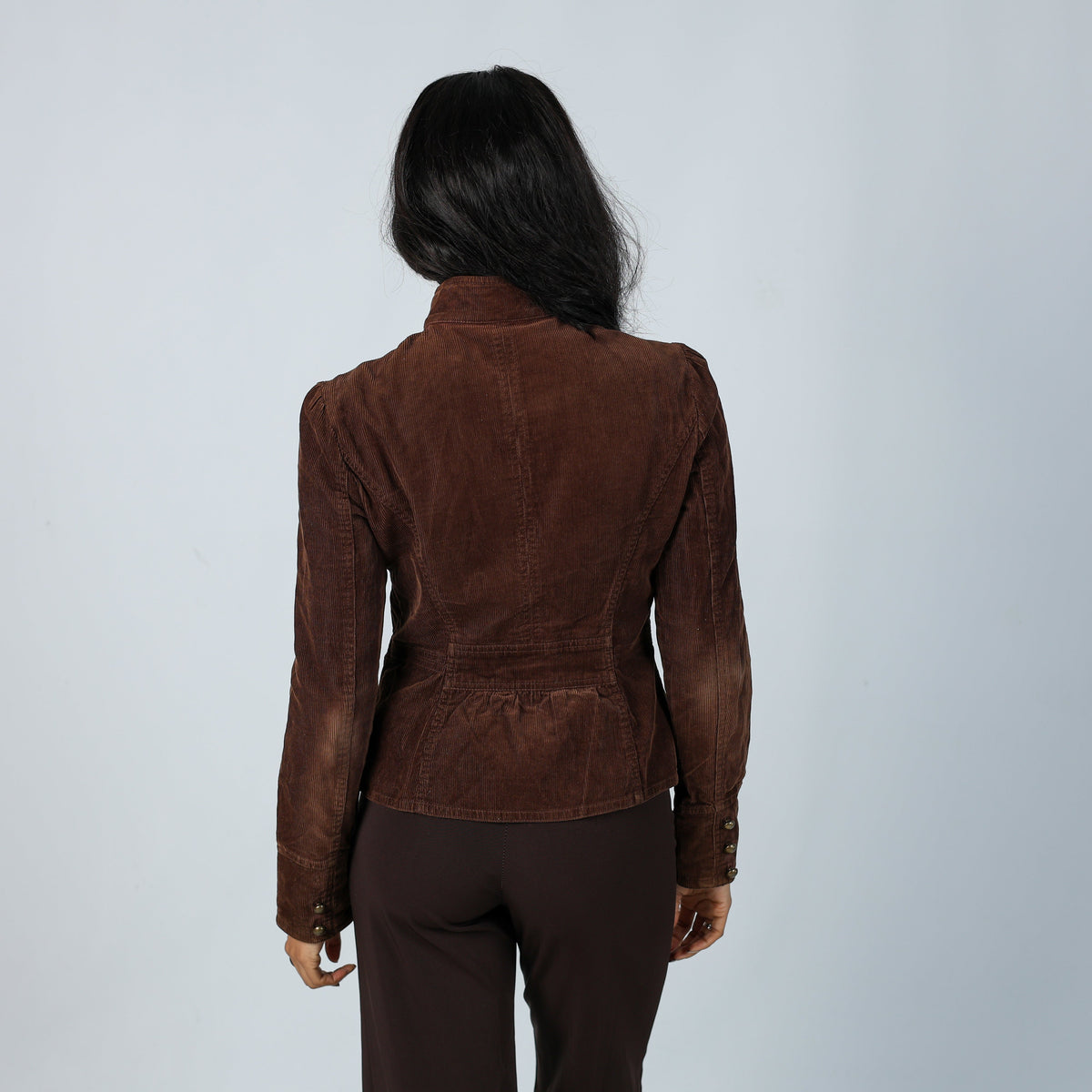 Brown Y2K Promod Cord Jacket (S)