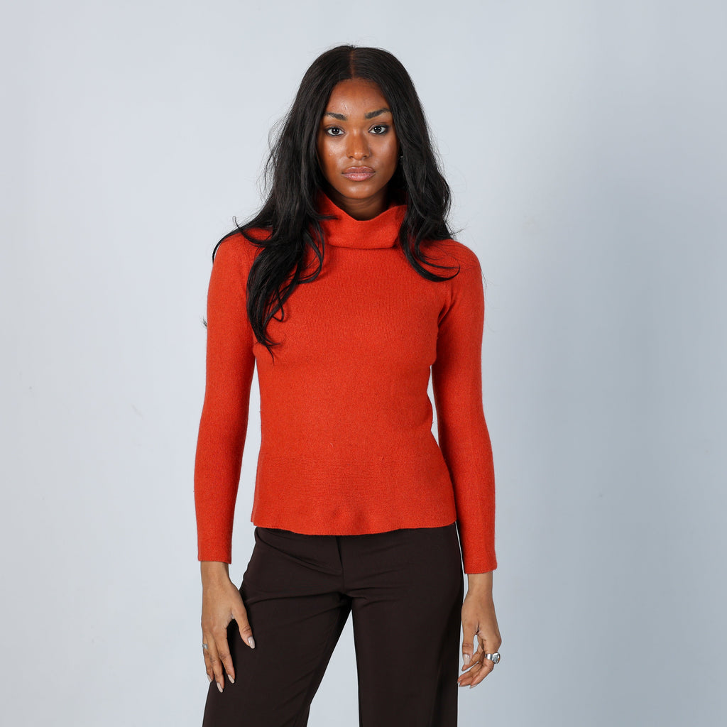Orange Y2K Knitted Jumper (S)