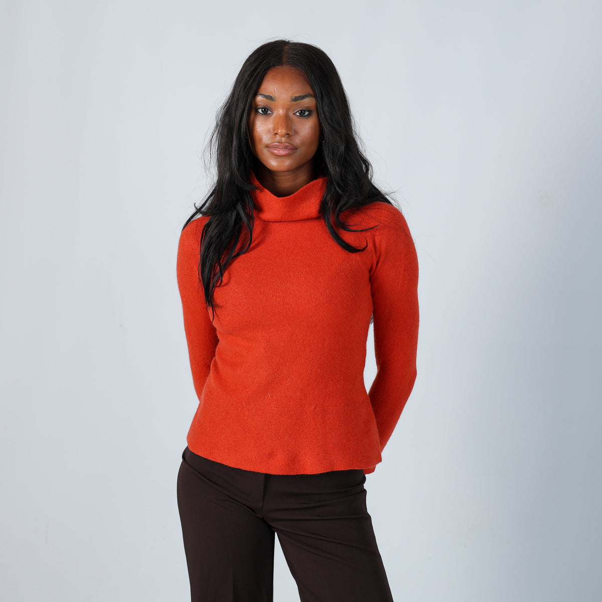 Orange Y2K Knitted Jumper (S)