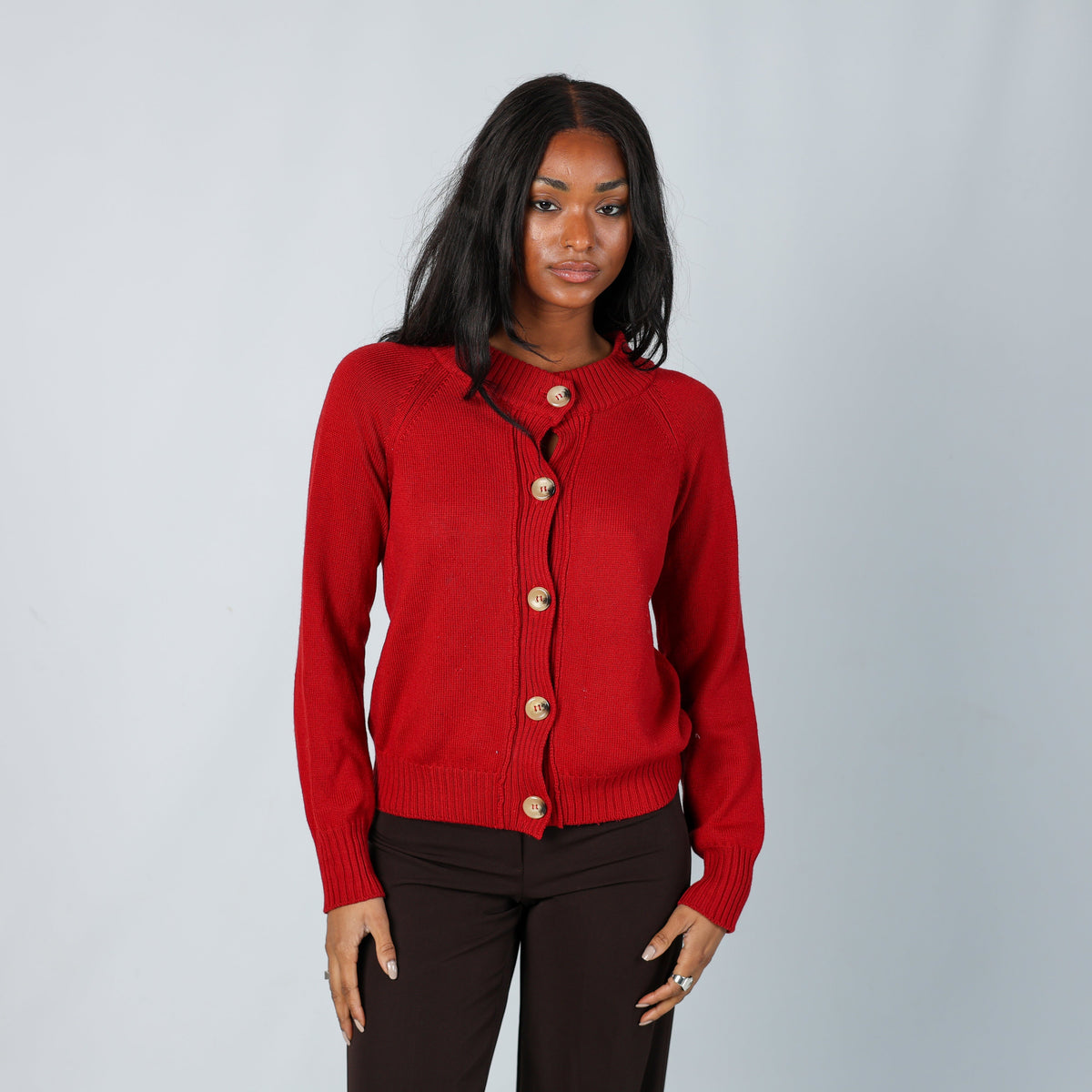 Red Y2K Max Mara Knitted Jumper (M)