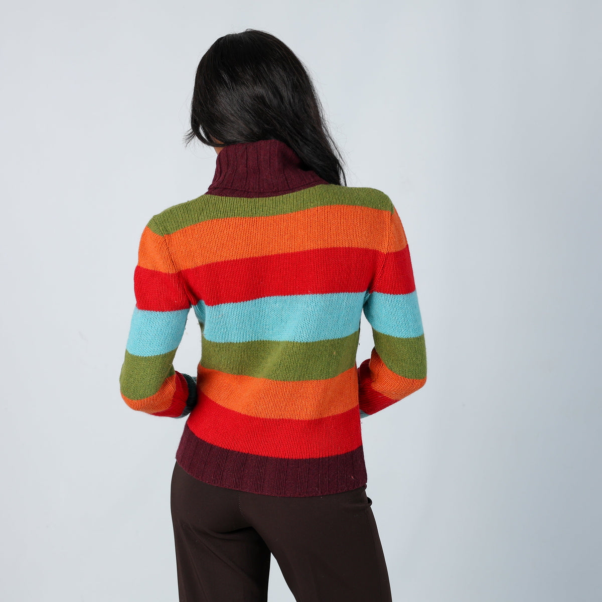 Multicoloured Y2K Knitted Jumper (S)