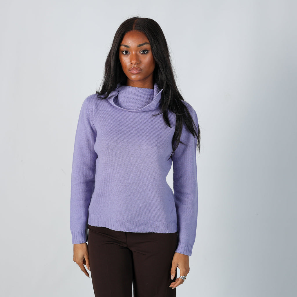 Lilac Purple Y2K Carla Ferroni Knitted Jumper (S)