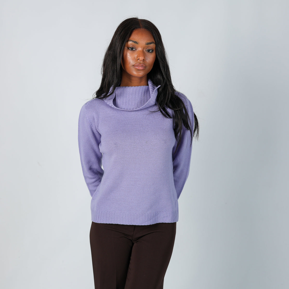 Lilac Purple Y2K Carla Ferroni Knitted Jumper (S)