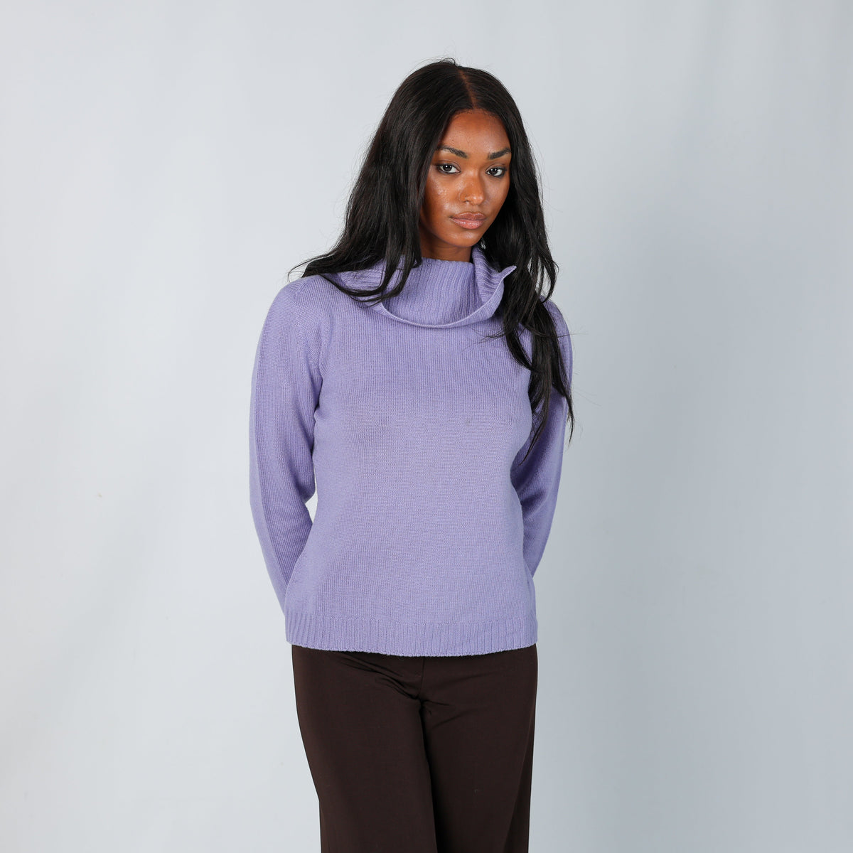 Lilac Purple Y2K Carla Ferroni Knitted Jumper (S)
