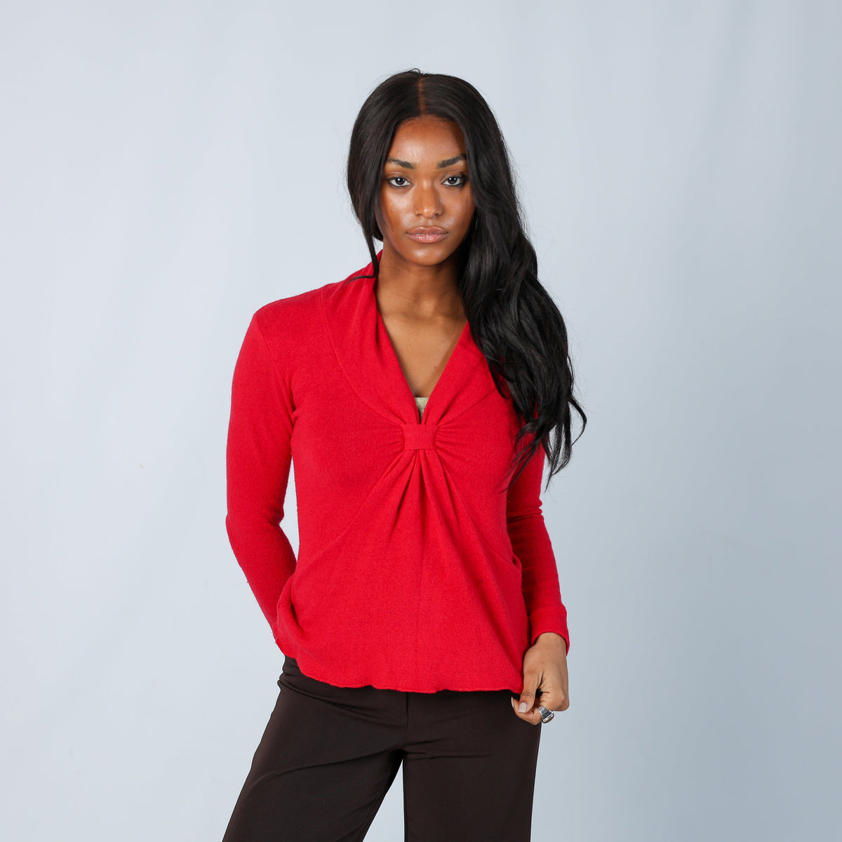 Red Y2K Siste's Knitted Top (S)