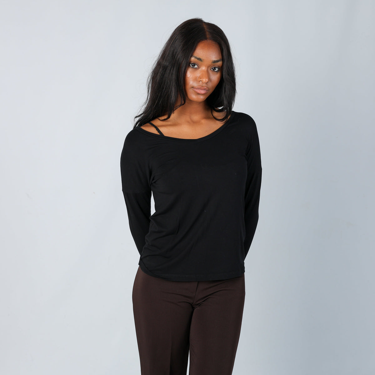 Black Y2K Max Mara Long Sleeve Top (S)