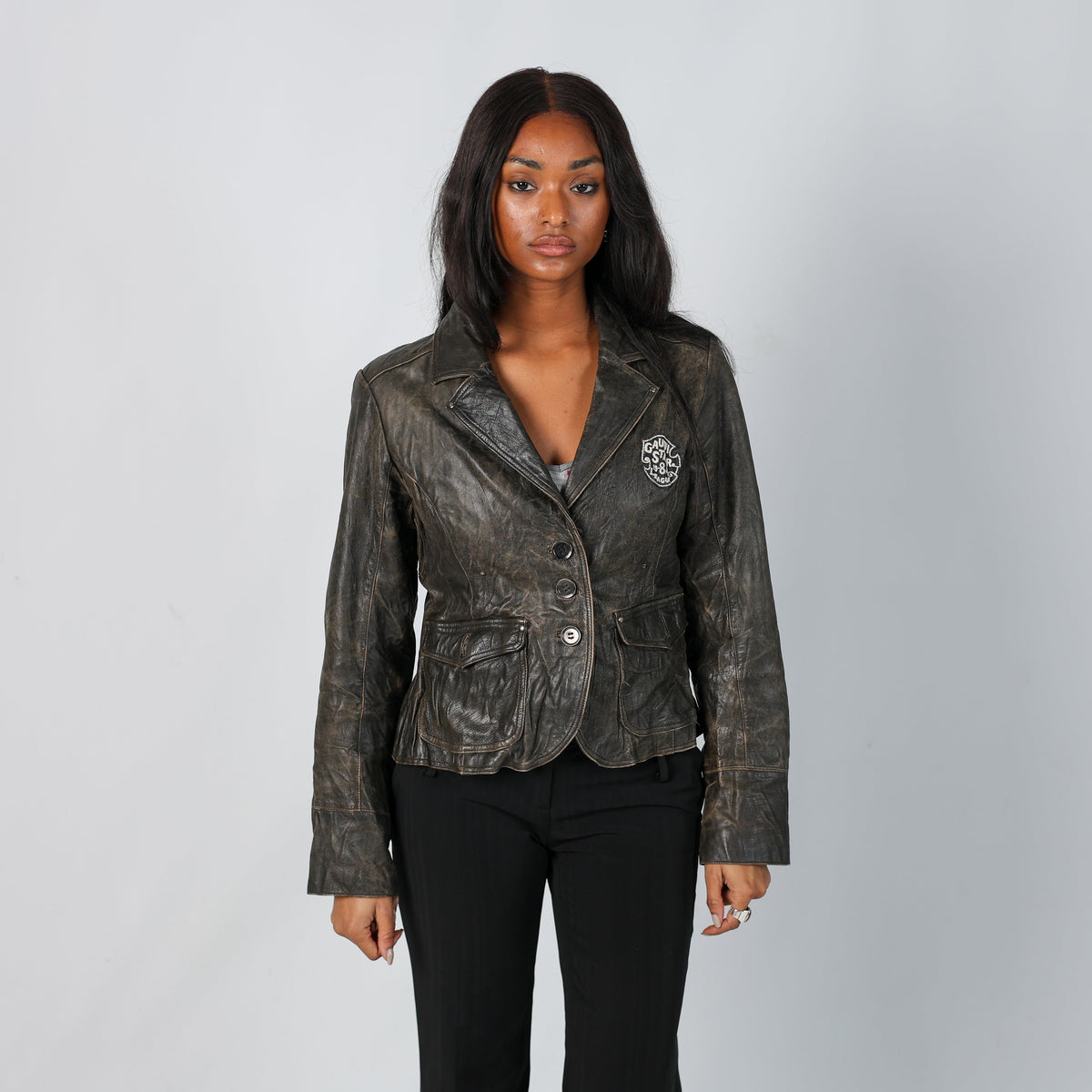 Tan 90s Gaudi Leather Jacket (S)