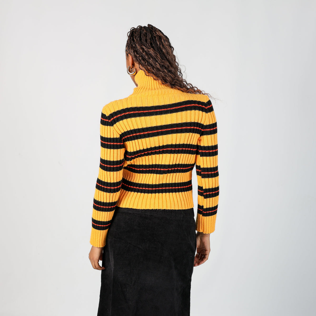 Yellow Y2K Knitted Jumper (S)