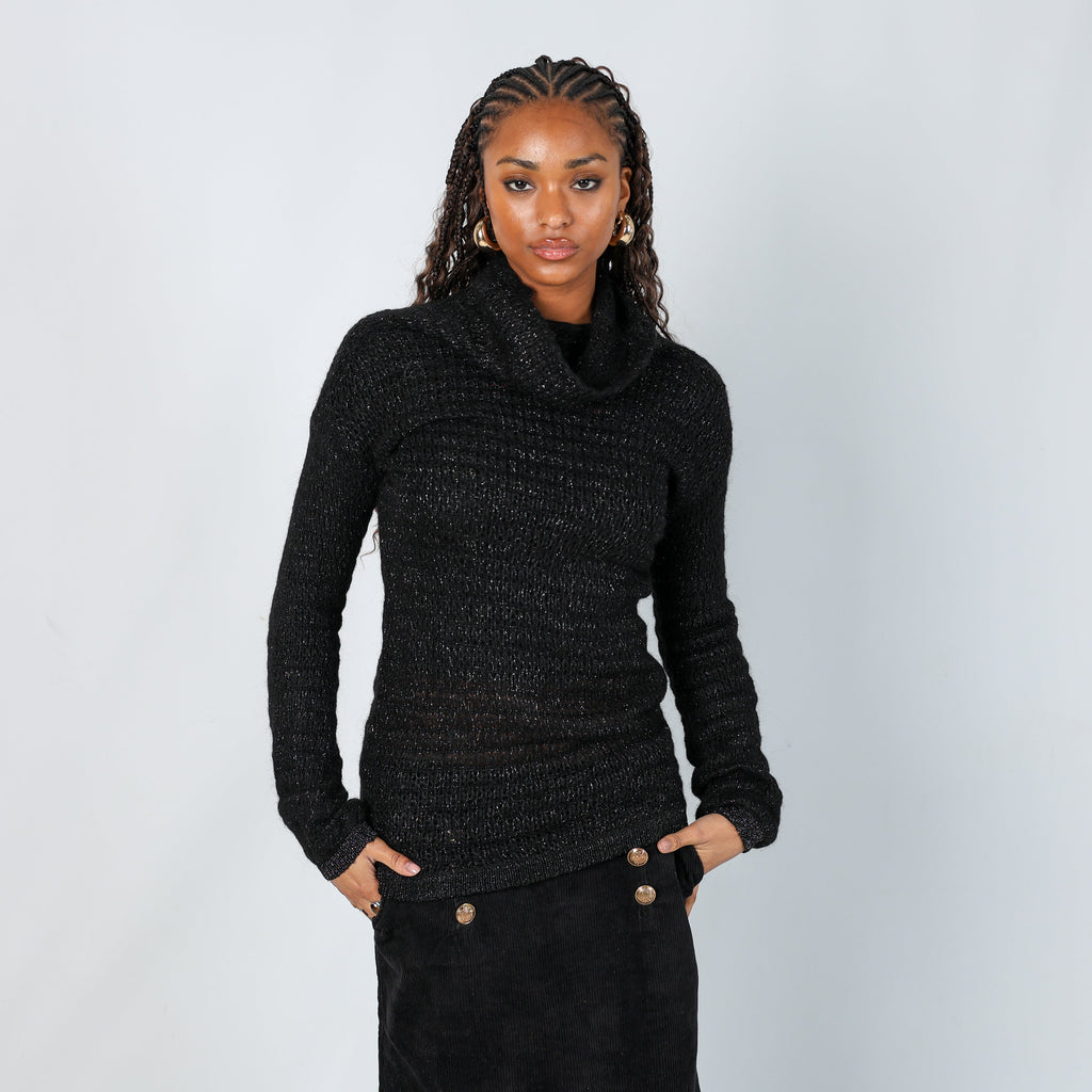 Black Y2K Max&Co. Knitted Jumper (S)