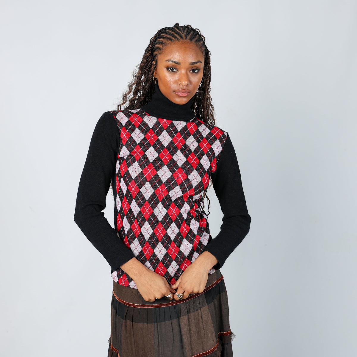 Black Y2K Knitted Jumper (S)