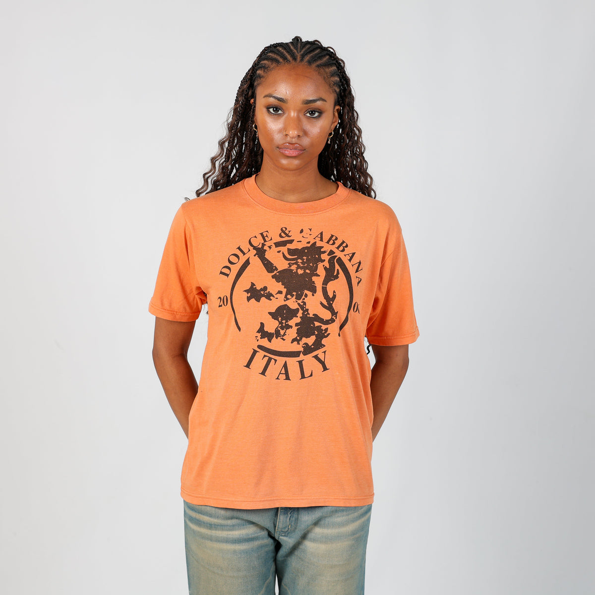 Orange Y2K Dolce & Gabbana T-shirt (M)
