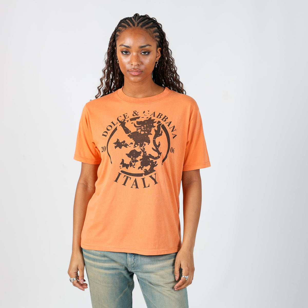 Orange Y2K Dolce & Gabbana T-shirt (M)