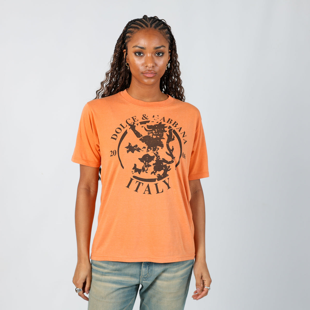 Orange Y2K Dolce & Gabbana T-shirt (M)