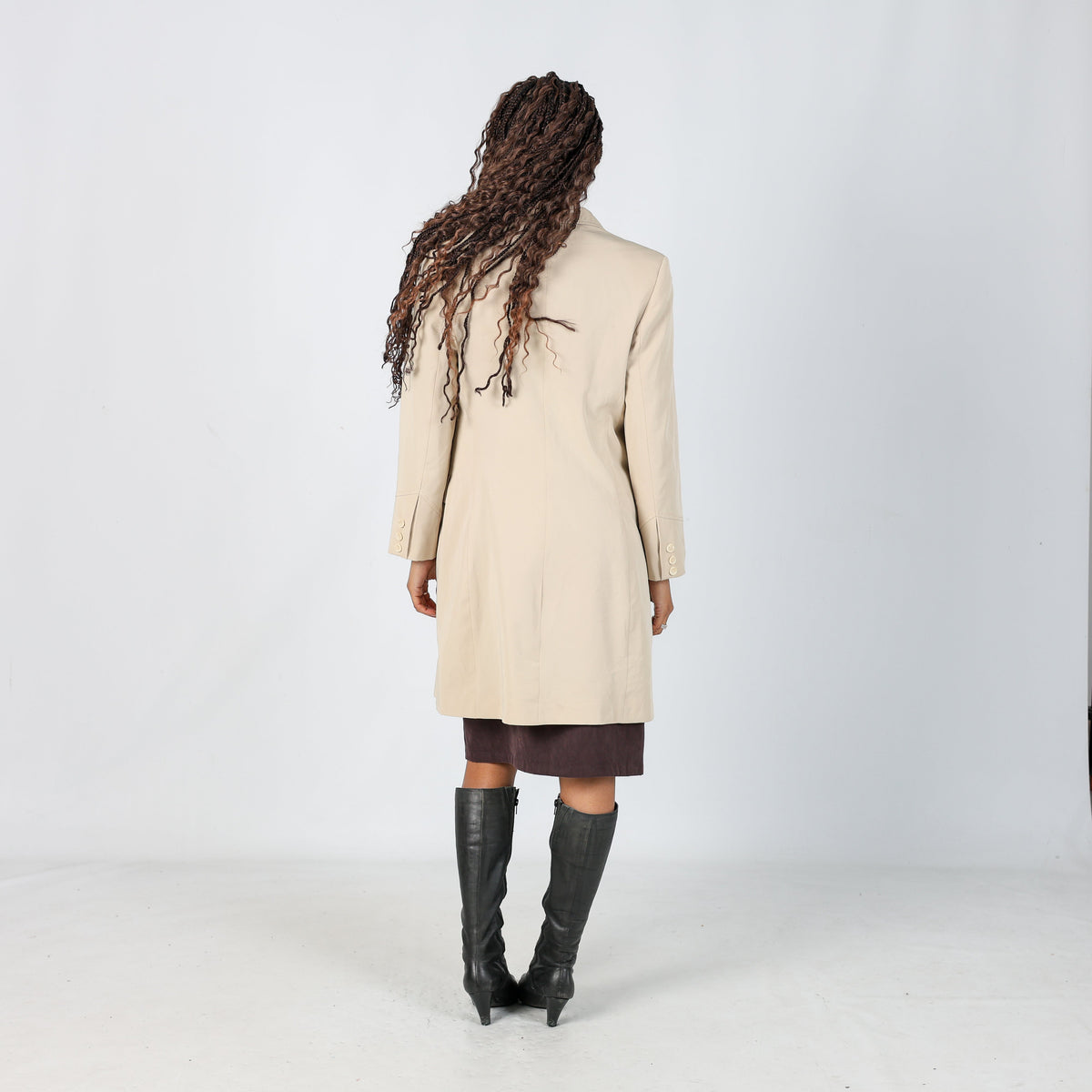 Beige Y2K Coconuda Trench Coat (S)