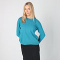 Blue Y2K United Colors of Benetton Knitted Jumper (S)
