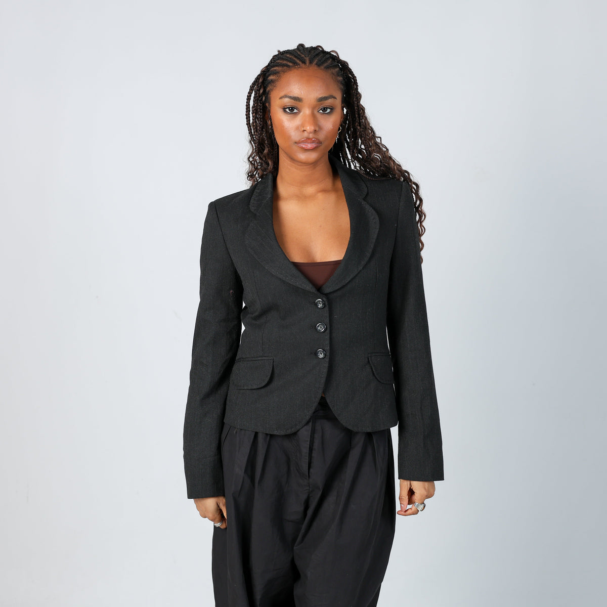Black Y2K Sisley Blazer (S)