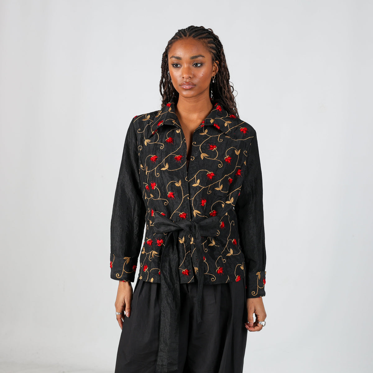 Black 90s Nara Camicie Blouse (M)