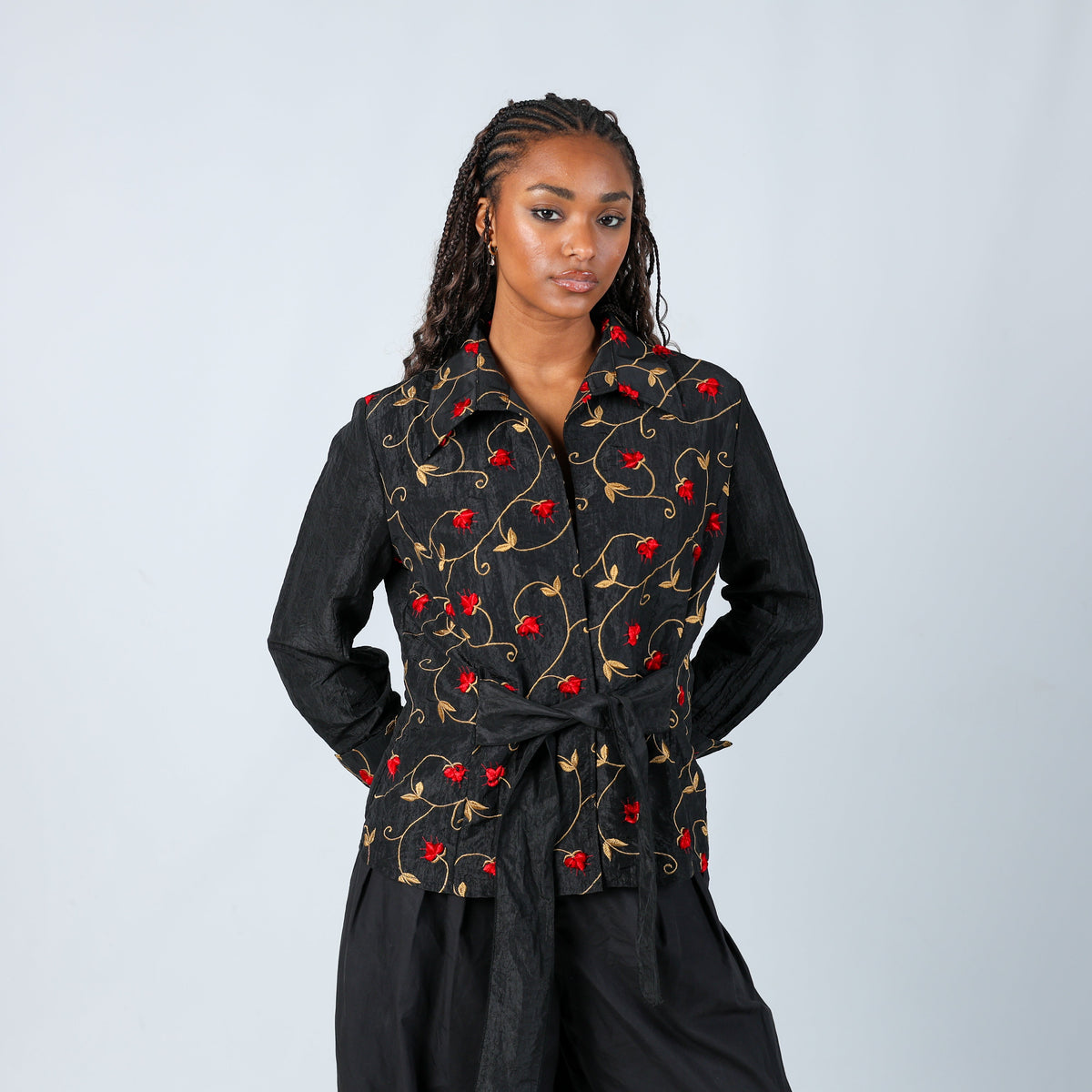 Black 90s Nara Camicie Blouse (M)