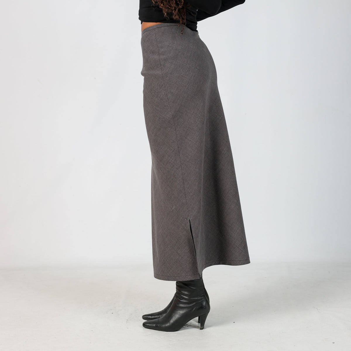 Grey Y2K Hennes Formal Skirt (XS)