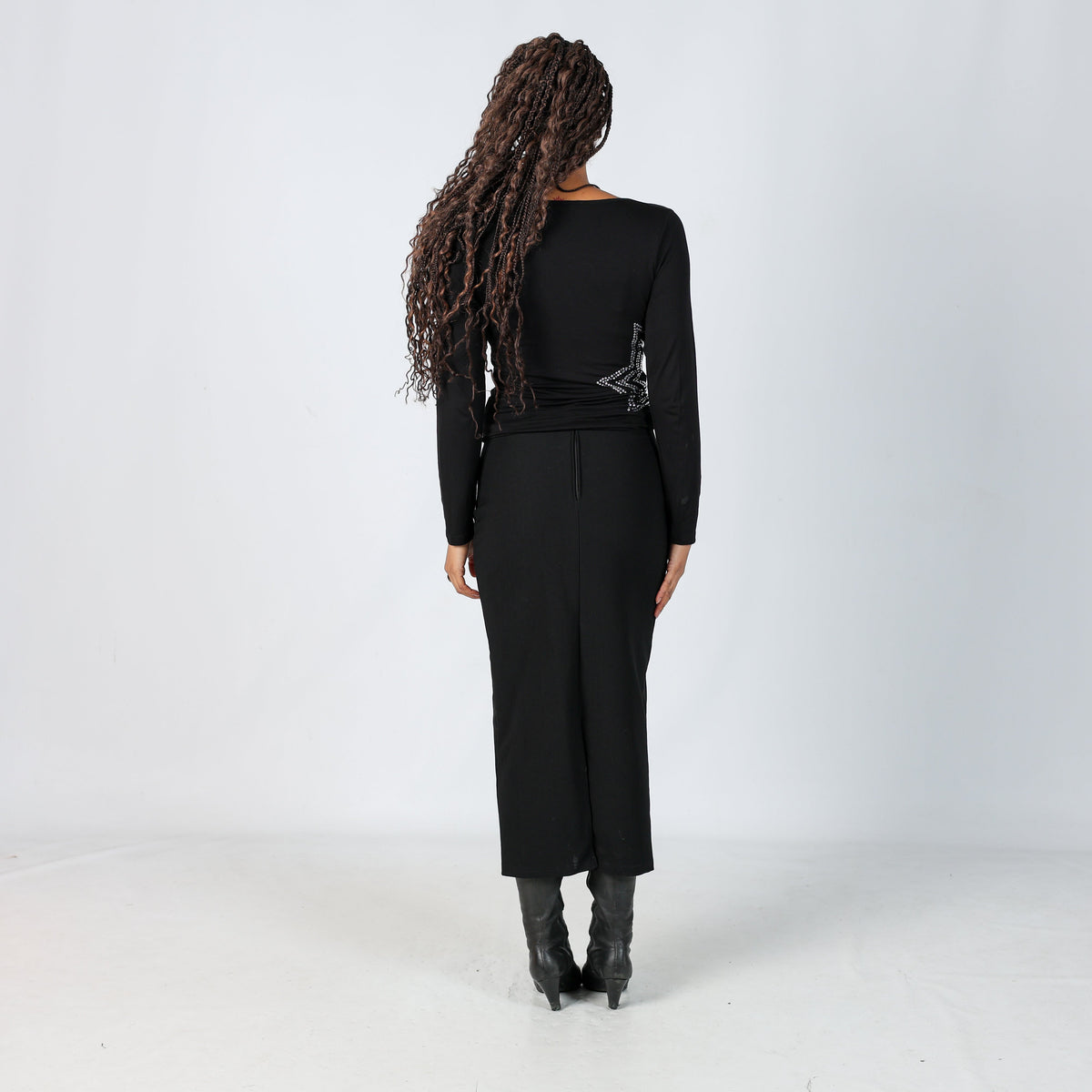 Black Y2K Pimkie Woven Midi Skirt (XS)
