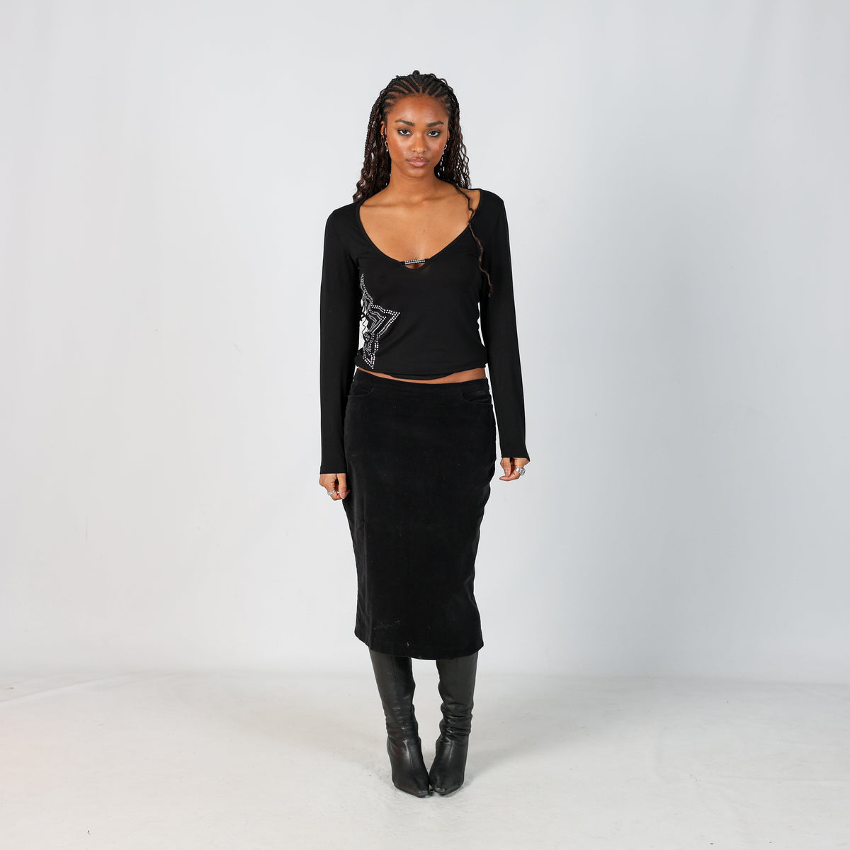 Black 90s Dolce & Gabbana Formal Skirt (M)