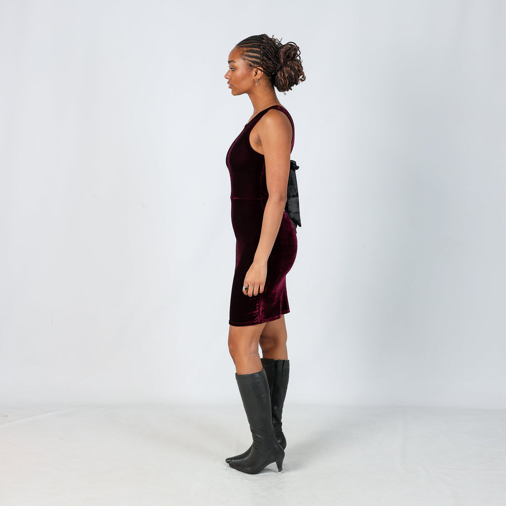 Burgundy Red Y2K Tally Weijl Formal Dress (S)