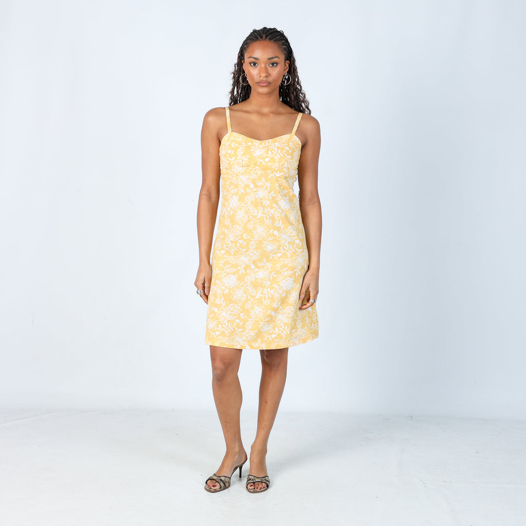 Yellow Y2K Woven Mini Dress (S)