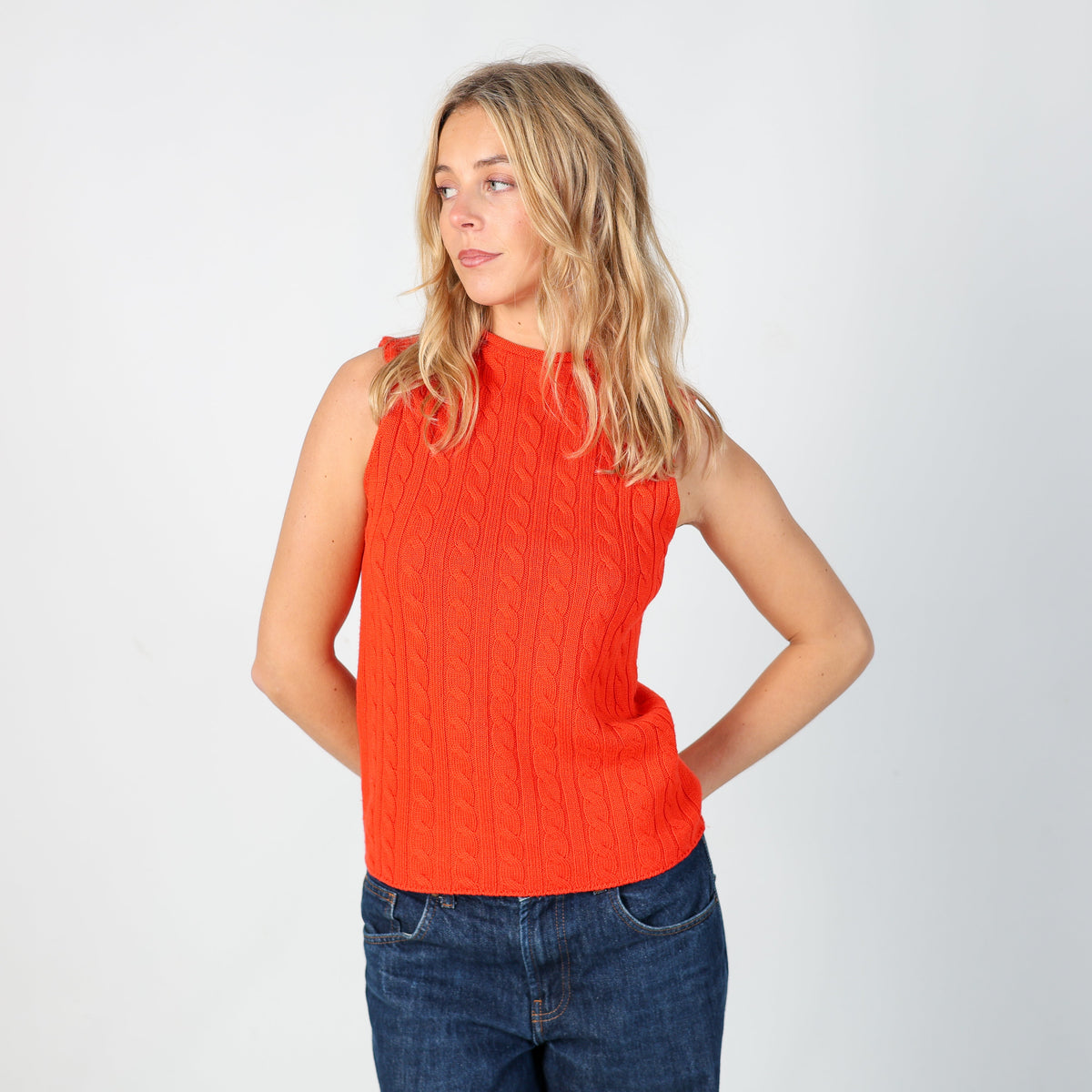 Orange Y2K Taviani Knitted Jumper (S)