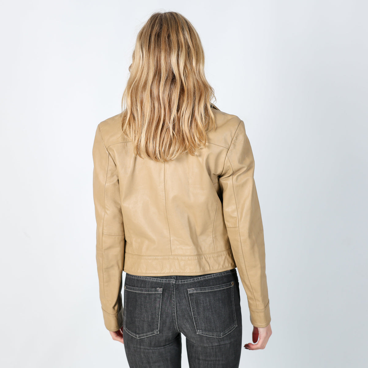 Tan 90s Sisley Leather Jacket (S)