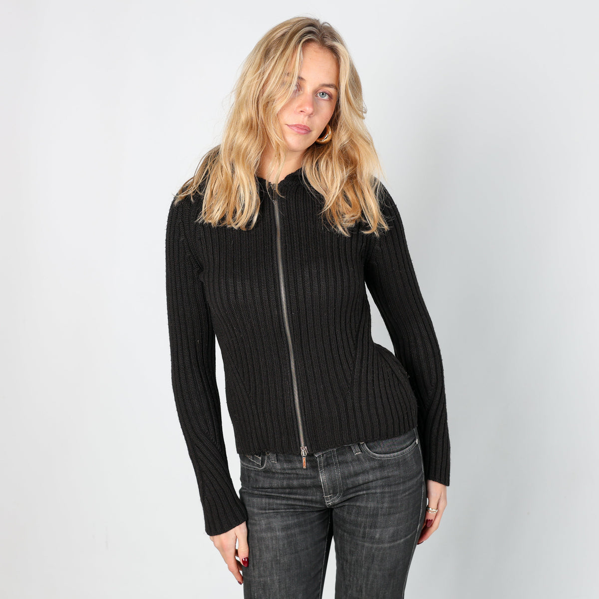 Black Y2K Knitted Jumper (S)