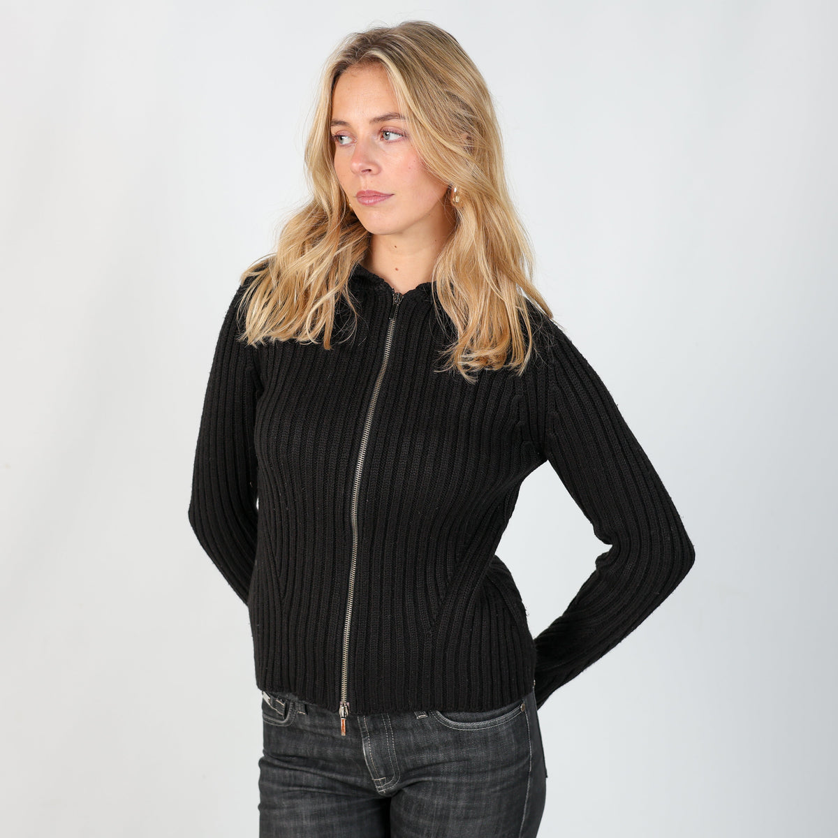 Black Y2K Knitted Jumper (S)