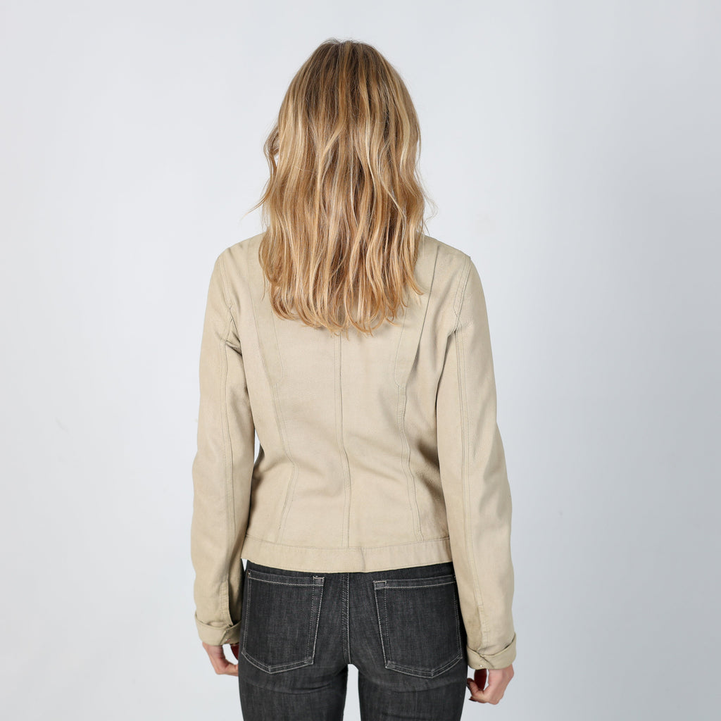 Beige Y2K DKNY Suede Jacket (S)