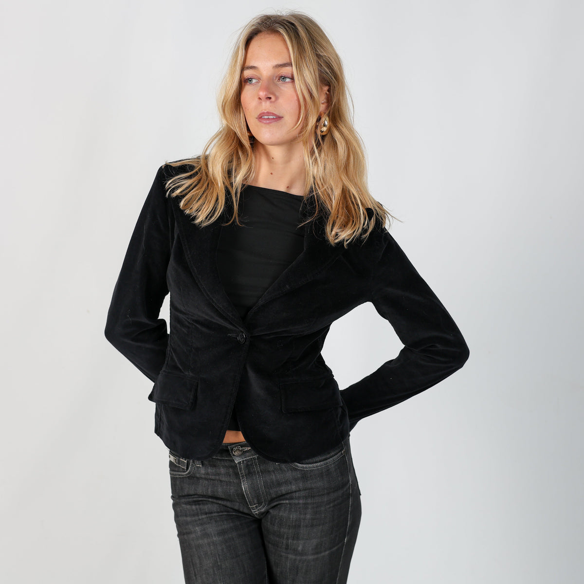 Black Y2K Imperial Blazer (XS)