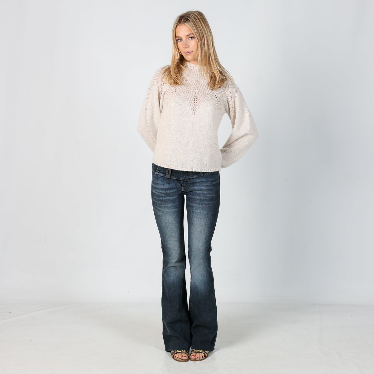 Blue Y2K Clink Bootcut Jeans (XS)