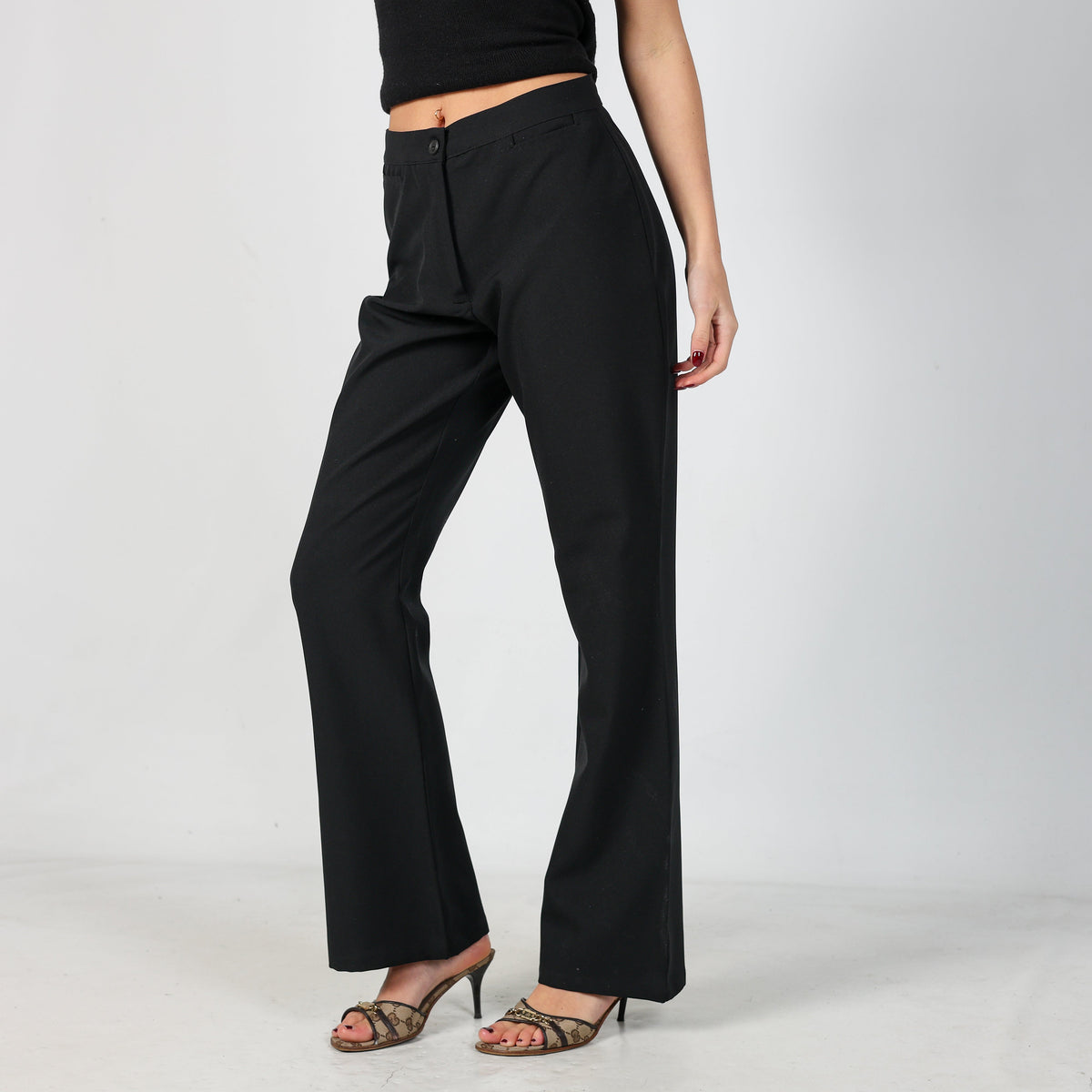 Black Y2K Colours of the World Formal Trousers (S)