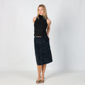 Navy Blue Y2K Cord Skirt (XS)
