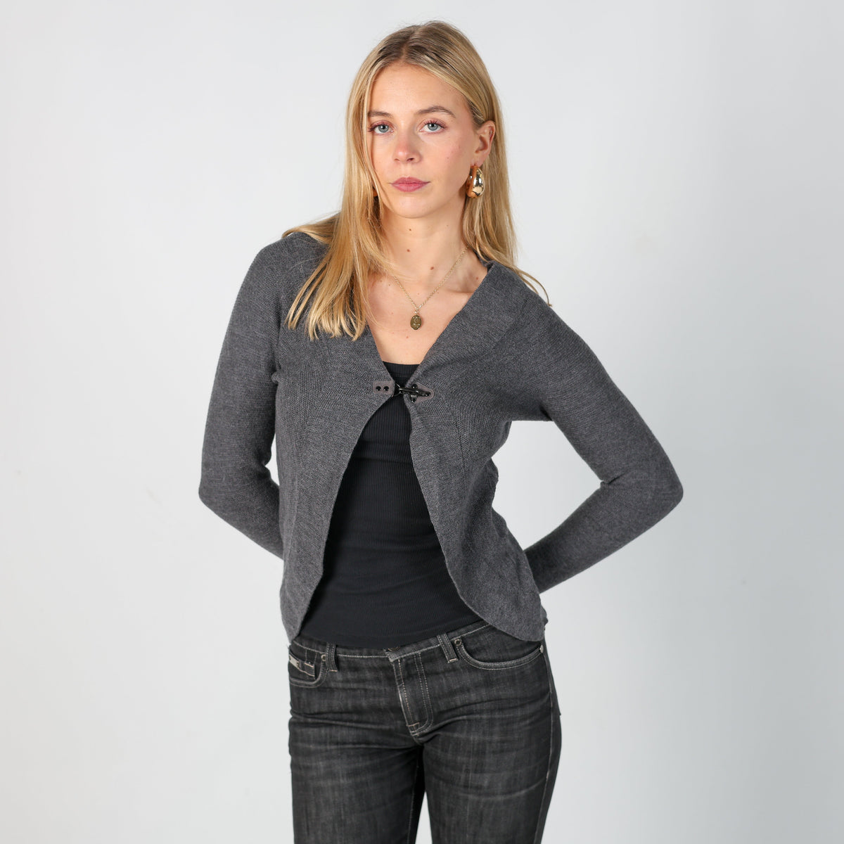 Grey Y2K Fay Cardigan (XS)