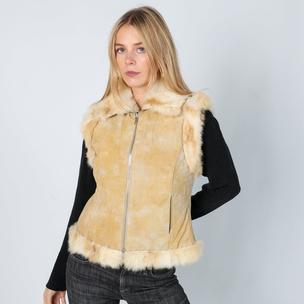 Cream 90s Gilet (S)