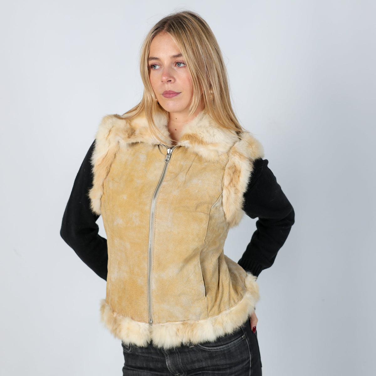 Cream 90s Gilet (S)